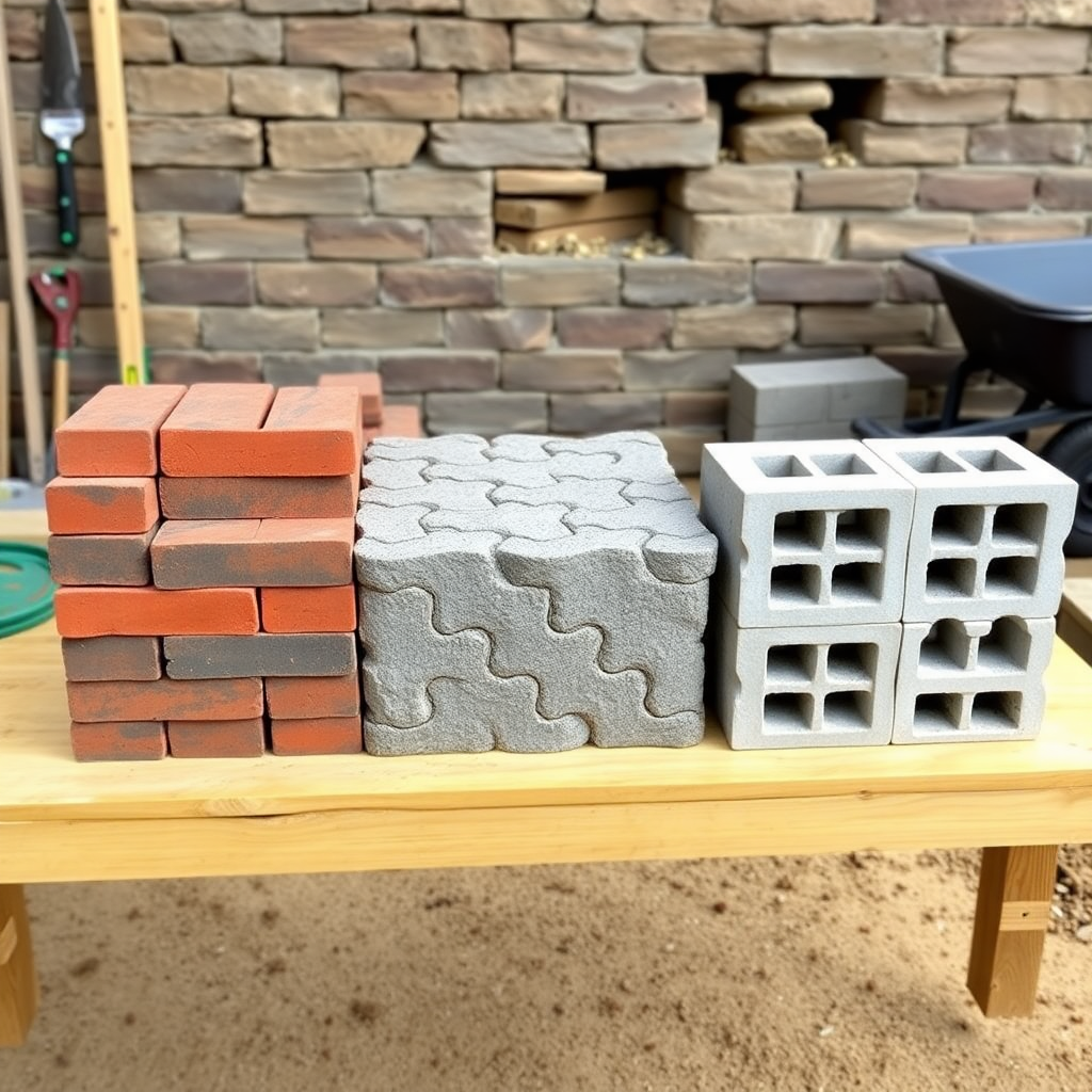 briques pavés et parpaings