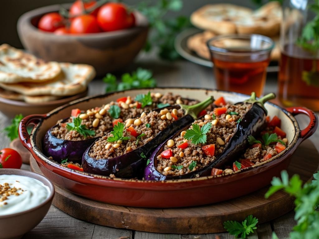 recette libanaise aubergine viande hachée
