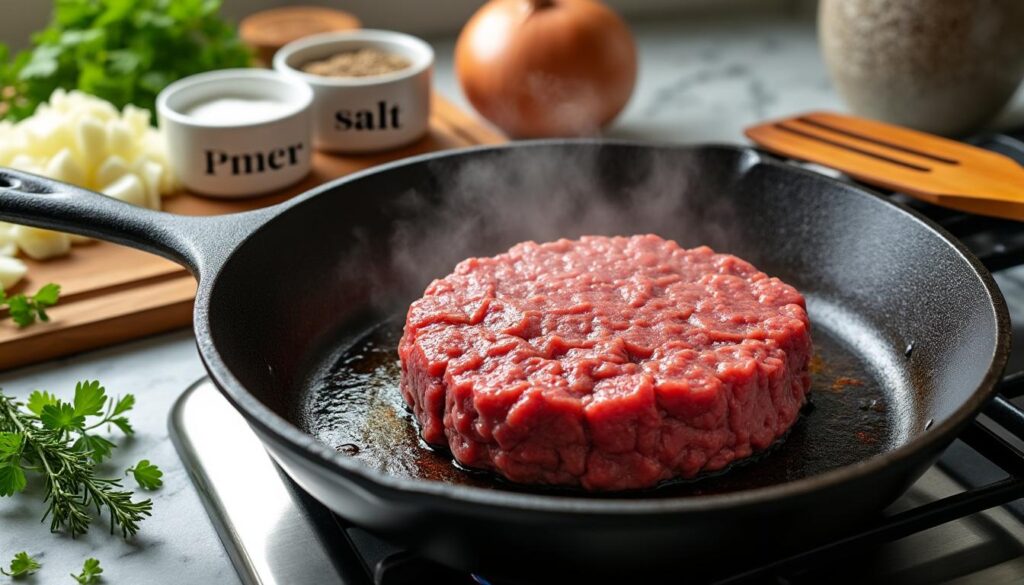 découvrez comment cuire un steak haché parfait grâce à notre guide rapide et facile. astuces simples pour une cuisson savoureuse et réussie à chaque fois.