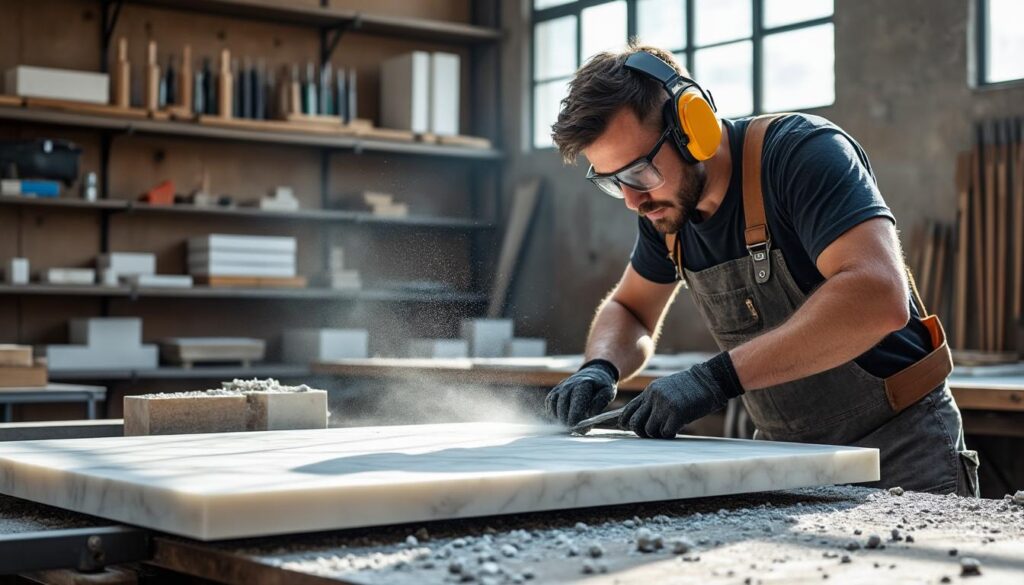 découvrez une méthode efficace pour couper le marbre avec précision et sécurité. apprenez les techniques essentielles pour une découpe parfaite tout en assurant votre protection.