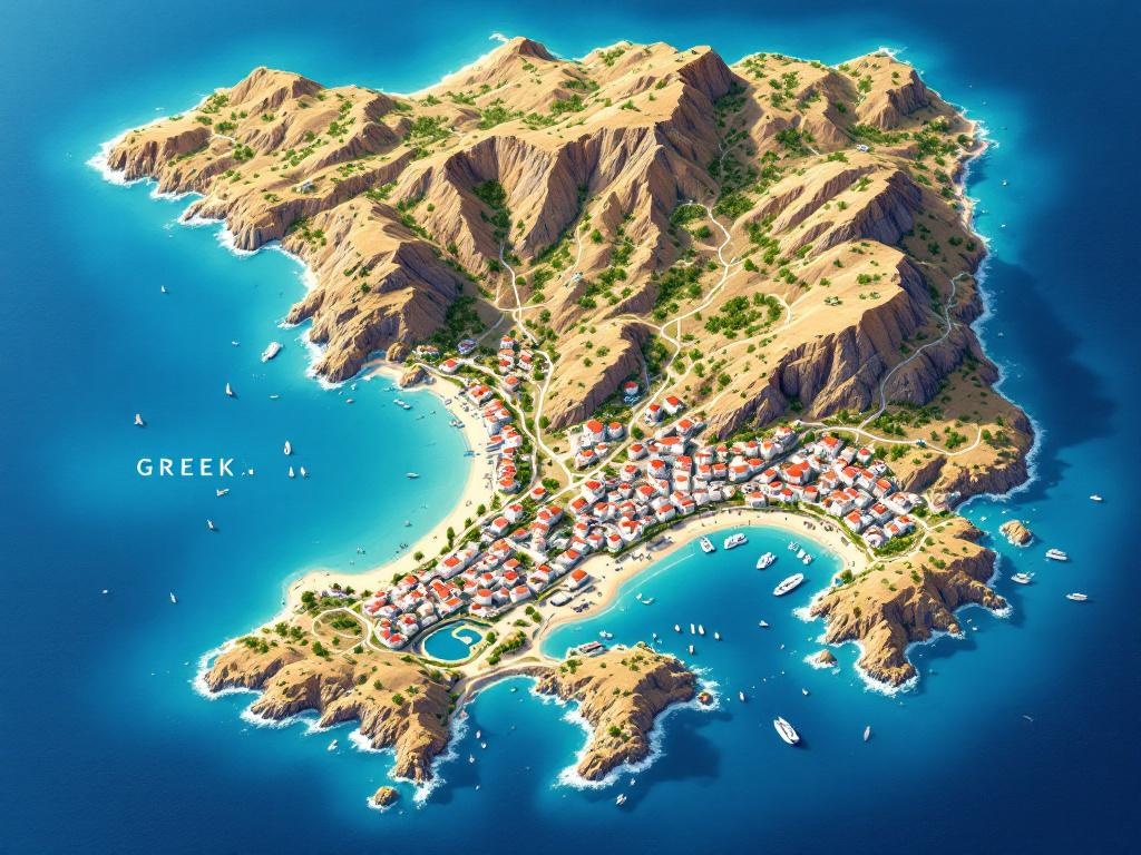 Carte île grecque