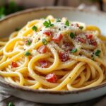 découvrez une recette simple de pâtes carbonara à la crème fraîche, liquide ou épaisse, pour un plat savoureux et rapide à préparer.