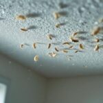 Larves de mites au plafond