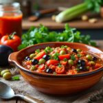 découvrez la recette authentique et facile de la caponata sicilienne de ma grand-mère, un délicieux plat traditionnel aux saveurs méditerranéennes.