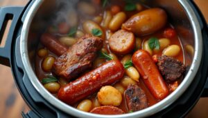 découvrez notre recette maison de cassoulet express au cookeo, rapide, facile et délicieusement savoureuse pour un repas convivial garanti.
