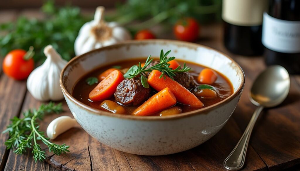 découvrez notre recette facile et savoureuse de daube de bœuf traditionnelle, un plat mijoté riche en saveurs pour régaler toute la famille.