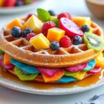 découvrez notre recette facile et colorée de gaufre arc en ciel aux fruits exotiques, parfaite pour un dessert gourmand et vitaminé.