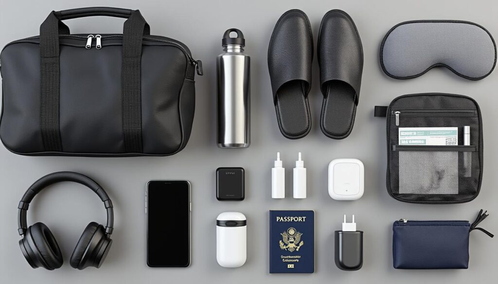 découvrez notre kit pour voyager en avion, avec des accessoires indispensables et pratiques pour un confort optimal et une expérience de voyage réussie.