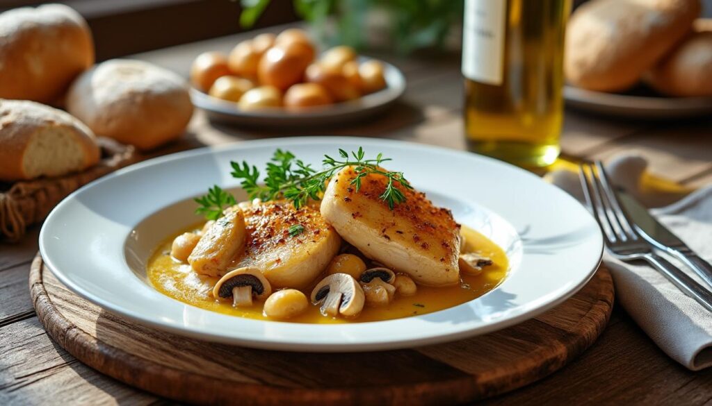 découvrez la recette traditionnelle du poulet au vin jaune du jura, facile et rapide à préparer pour un plat savoureux et authentique.