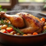 découvrez notre recette facile et rapide de cuisse de dinde moelleuse en cocotte, idéale pour un repas savoureux et réconfortant.