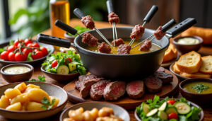 découvrez des idées faciles et savoureuses pour accompagner votre fondue bourguignonne et réussir un repas convivial et gourmand.