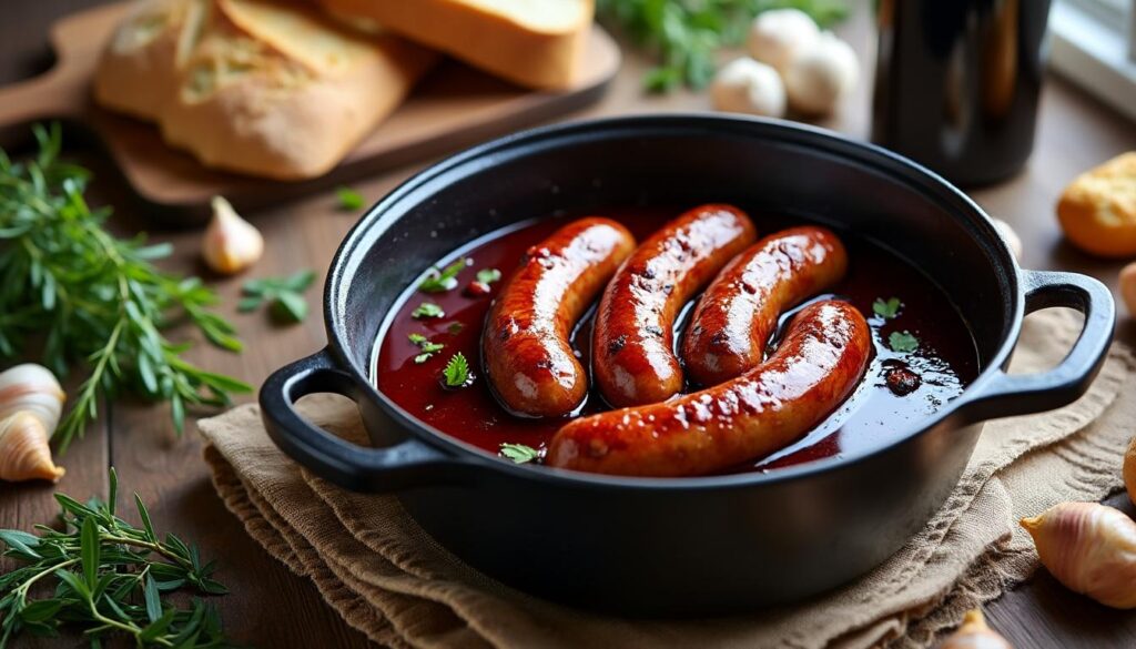 découvrez la recette traditionnelle savoureuse et facile du diot au vin rouge, un plat typique de savoie parfait pour vos repas conviviaux.