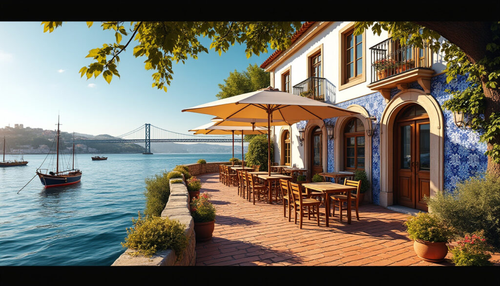 découvrez ponto final almada, un restaurant traditionnel portugais situé au bord du tage, offrant une expérience culinaire authentique avec une vue imprenable.