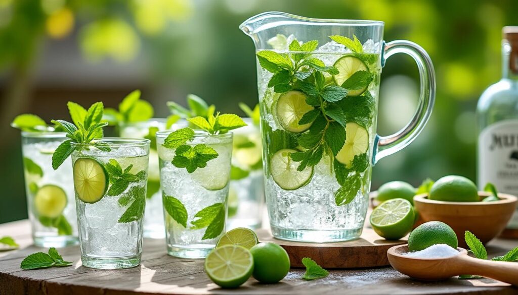 découvrez une recette de mojito facile et rafraîchissante pour 10 personnes, parfaite pour vos soirées entre amis ou en famille.