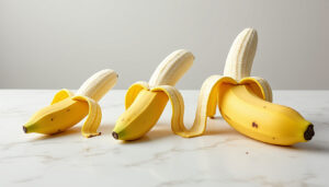 découvrez combien de calories contient une banane sans peau, avec des informations détaillées sur la valeur calorique selon la taille du fruit.