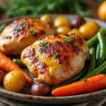 découvrez notre recette simple et savoureuse de haut de cuisse de poulet au four, parfaite pour un repas rapide et plein de goût.
