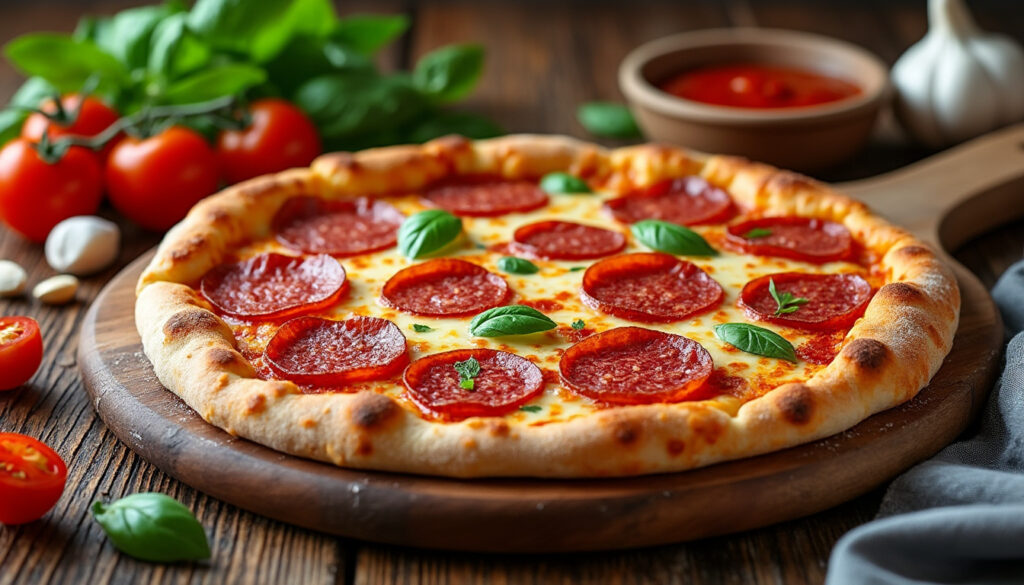 découvrez notre recette facile et savoureuse de pizza à la salami, idéale pour régaler toute la famille en un rien de temps.