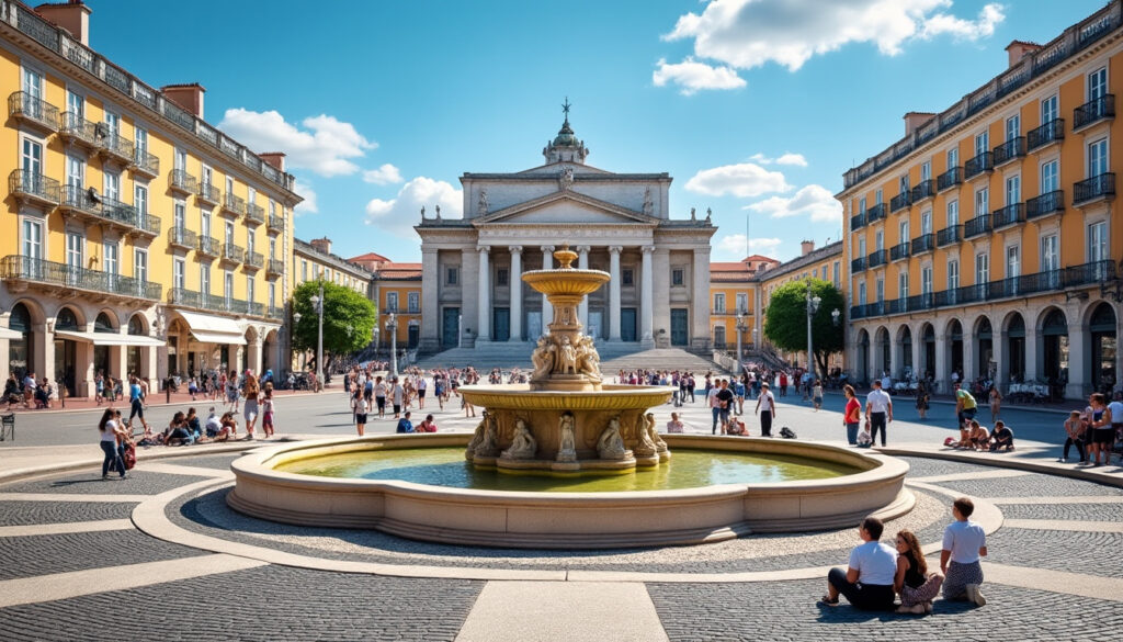 découvrez la praça dom pedro iv à lisbonne, son histoire riche, ses monuments emblématiques et profitez d'une visite incontournable au cœur de la capitale portugaise.