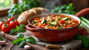 découvrez une recette minestrone facile et rapide pour préparer une soupe italienne authentique, savoureuse et pleine de légumes frais.