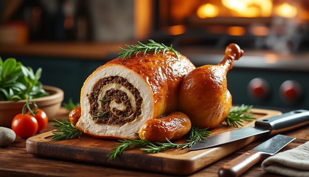 découvrez notre guide complet pour réussir la cuisson du rôti de chapon farci au four avec les temps de cuisson idéaux et des astuces pour un plat savoureux et parfaitement doré.