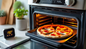 découvrez comment réchauffer votre pizza au four avec la température et la durée parfaites pour retrouver tout son croustillant et sa saveur.