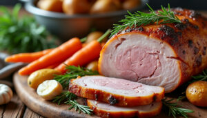 découvrez le temps de cuisson idéal pour un rôti de porc au four tendre et moelleux. astuces et conseils pour réussir votre viande à chaque fois.