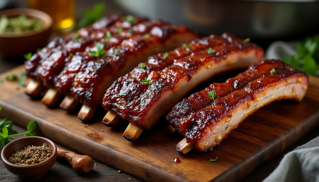 découvrez une recette facile de travers de porc fondant cuit lentement au four, pour un plat savoureux et tendre à souhait.