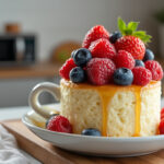 découvrez une recette rapide et facile de cake mug healthy, légère et préparée au micro-ondes pour un délicieux goûter express et équilibré.