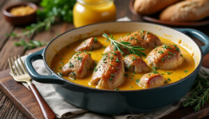 découvrez la recette traditionnelle du lapin à la moutarde façon grand-mère, simple à préparer et délicieusement savoureuse pour régaler toute la famille.
