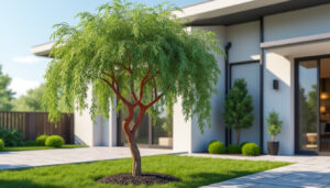 découvrez la distance idéale pour planter un saule crevette près de votre maison et profitez d'un jardin harmonieux sans risques pour votre habitat.
