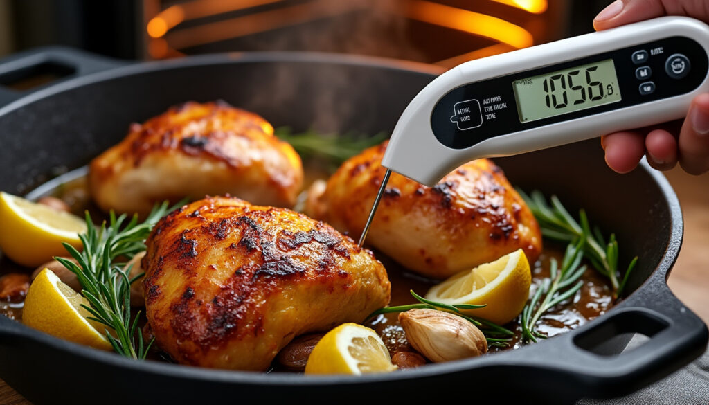 découvrez le temps de cuisson idéal pour une cuisse de poulet au four et nos astuces pour obtenir une peau croustillante et une viande tendre et juteuse.